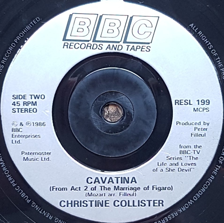 RESL 199 Warm love gone cold (The life and loves of a She Devil) Christine Collister from the BBC records and Tapes library Label